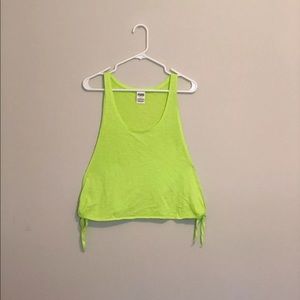 PINK Victoria Secret Green Split Side Tank SMALL
